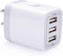 USB Wall Charger Adapter, 18W/3Amp Fast Multiple 3-Ports USB Plug Charger Block Cube Charger Box USB Brick Charging Base Compatible iPhone 15 14 1...