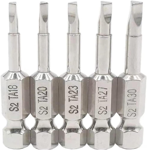 5 Pcs 50mm 1/4 Hex Shank Magnetic Triangle Head Screwdriver Bit Set S2 Steel Screwdriver Bits Triangle Drill Bit...