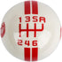 for Mustang Shelby Cobra GT 500 6 Speed Manual Gear Shift Knob Shift Knob (R on The Right, R-White)...