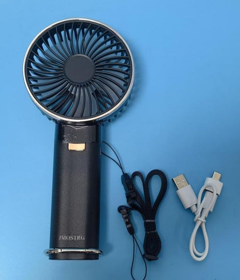 Handheld Fan - Portable Fan 5200mAh, Metal Handle Mini Hand Held Fan Foldable, USB Rechargeable Personal Fan Power Bank, 6 Speeds Quiet Handheld F...