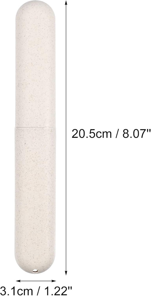 VOCOSTE 2pcs, Traveling Toothbrush Holders Case, PP Toothbrush Case for Travel Business, Green, Beige, 8.07''x1.22''x0.83''...