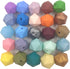 50pcs 14mm Silicone Polyhedron Pearl Beads Silicone Icosahedron Beads for Keychain Mom Necklace Making DIY Craft Jewelry Beading Accessory...