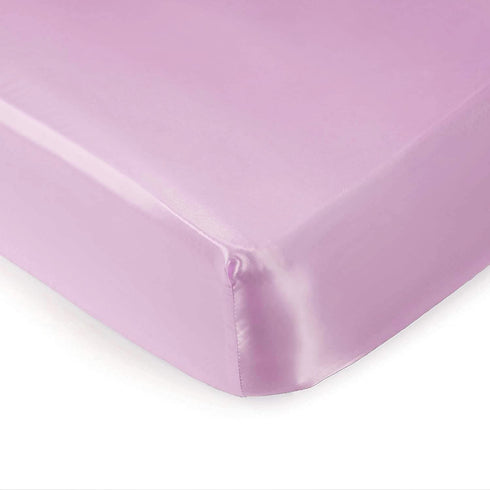 Pro Goleem Satin Soft Crib Sheet Great for Baby with Sensitive Hair Silky Baby Sheet Pink 52’’x28’’x8’’ Fitted Sheet for Girls...
