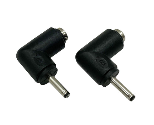DC Barrel Power Jack Charging Cable Connector, 90 Degree Angle DC5.5 x 2.1 Female to 3.0 x 1.1 Male Adapter, Used for Notebook Computers, Tablet C...