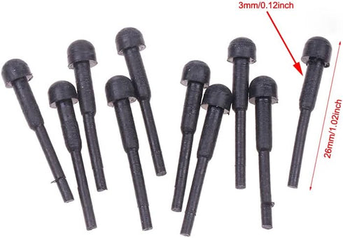 10 Pack Hair Scissor Rubber Silencer Replacement Bumper Barber Shears Stopper Hair Cutting Clipping Cutter OD 3MM Black Muffler Stick Buffer Bumpe...