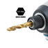 AUTOTOOLHOME 6 Pack Titanium Combination Drill Tap Bit Set Screw Tapping SAE 6-32NC 8-32NC 10-24NC 10-32NC 12-24NC 1/4-20NC...