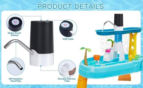 Water Table Pump, Summer Water Pump for Kids Water Table, Water Table Accessories, Outdoor Water Game Toys (Work Continuously for 3 Hours)...
