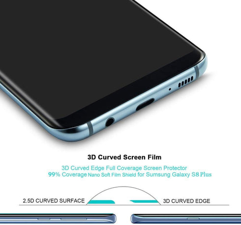 Macosen Galaxy S8 Privacy Screen Protector, 2-Way Anti Spy Scratch Resistant Full Adhesive Coverage Nano Shield, No Bubbles 3D Curve Edge Fit Soft...