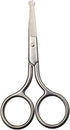 4 Inch Professional Stainless Steel Rounded Tip Nose Eyebrow Ear Dog Pet Hair Trimming Safety Scissor Shears - Grooming Cutting Scissors for Men &...