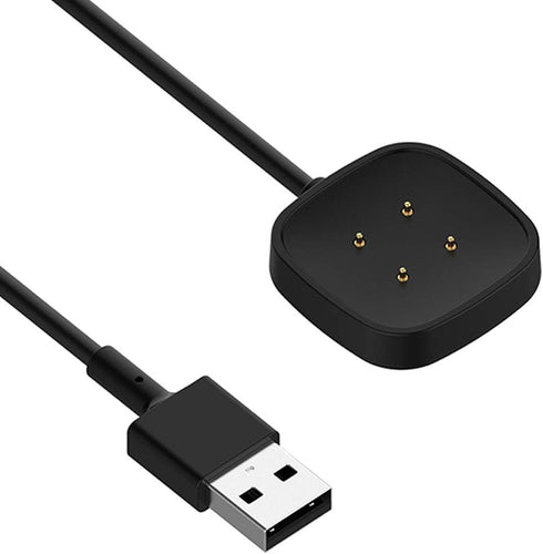 Threeeggs Compatible with Fitbit Versa 3 Charger, USB Charging Cable Dock for Versa 4 Sense 1/2 Smartwatch (3.3ft / 100cm)...