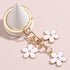 Fuqimanman2020 1~4 Pcs Flowers Charms Enameled Keychain Cute Flowers Chain Tassel Keyring Gifts Purse Bag Accessories...
