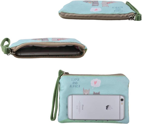 Rantanto Small Cute Cash Coin Purse, Canvas Change Purse, Kawaii Coin Pouch With Handle Christmas Gift For Women Teenager Girls (BG0023 Llama And ...