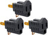 (3 Pack) 3-Prong to 2-Prong Adapter Grounding Converter Polarized 3 Pin to 2 Pin Power for wall Outlets Plugs, Grey...