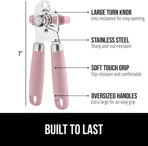 The Original Gorilla Grip Heavy Duty Stainless Steel Smooth Edge Manual Hand Held Can Opener With Soft Touch Handle, Rust Proof Oversized Handheld...
