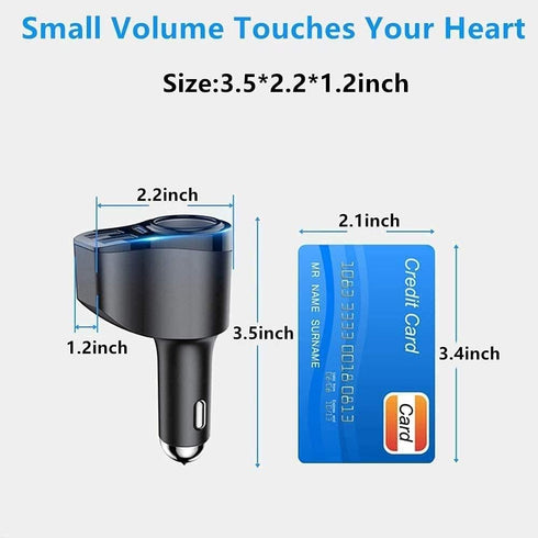 4 in 1 USB C Car Charger, 168W Multi USB Cigarette Lighter Adapter, Socket Splitter with 3 USB Ports, 12V/24V Dual USB Type C PD Fast Car Charger ...