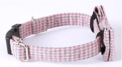 Love Dream Dog Collar Bow Tie Collar Soft & Comfy Bowtie Collars for Small Medium Large Dogs, Adjustable Dog Collar with Quick Release Buckle (M, ...