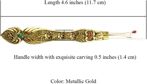 HAHIYO Metal Seam Ripper with Classical Engraved Pattern - Ergonomic Non-Slip Handle Sewing Stitch Cutter Thread Unpicker for Quilting Sewing Craf...