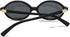 Gleyemor Retro Oval Sunglasses for Women and Men Small 90s Style Glasses...