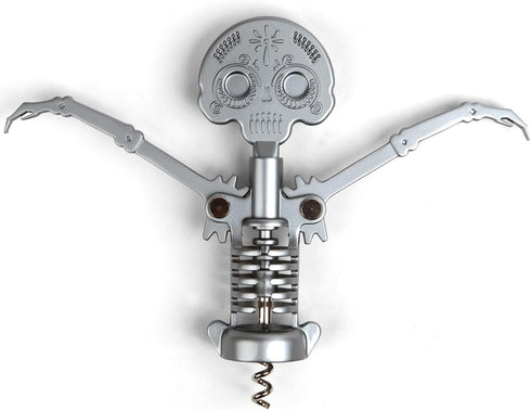Kikkerland Day of the Dead Corkscrew, Day of Dead, Silver...