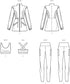 Know Me Misses' Windbreaker Jacket, Bra Top, and Leggings Sewing Pattern Packet, Sizes 18-20-22-24-26, Multicolor...
