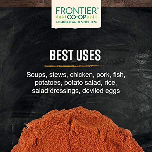 Frontier Co-op Organic Ground Paprika 7.16 oz Stand Up Resealable Bag - Paprika Powder Seasoning - Restaurant Supply...