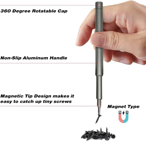 33 in 1 Precision Screwdriver Set, Electronics Precision Repair Tool Kit for Phone Watch Laptop PC Game Console, Multi-Bits Screw Driver Kits, Hom...