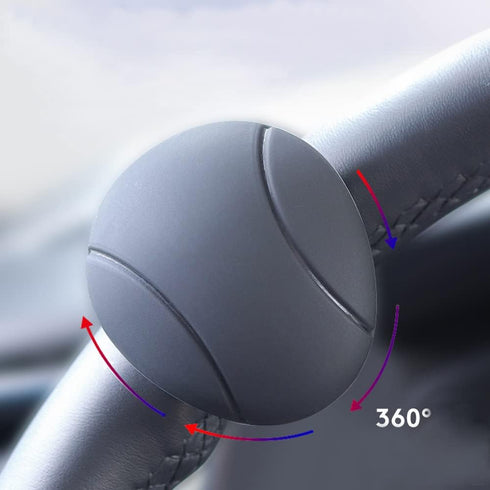 Car Steering Wheel Spinner Driving Knob Steering Wheel Ball Silicone Matte Non-Slip Universal for Boat, Cars, Trucks (Baseball, Black)...