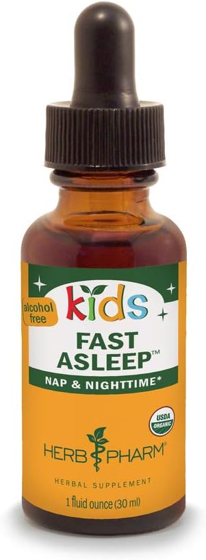 Herb Pharm Kids Certified-Organic Alcohol-Free Fast Asleep Liquid Herbal Formula, 1 Ounce (FKSLEEP01)...
