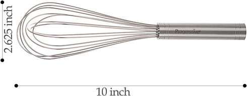 Prepworks by Progressive 10" Balloon Whisk, Handheld Steel Wire Whisk Perfect for Blending, Whisking, Beating and Stirring, BPA Free, Dishwasher S...