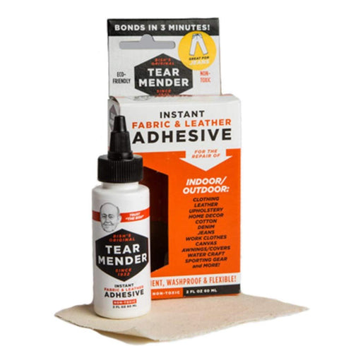 Tear Mender Instant Fabric & Leather Adhesive Kit with Patch for Jeans, 2 oz Bottle, Liquid, TM-3...