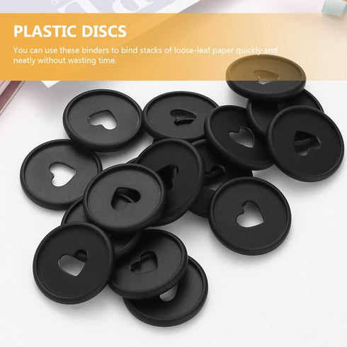 Operitacx Binder Ring 25pcs Loose Leaf Binder Discs Discbound Expansion Discs Heart Binder Rings for for Extra Pages Notes Artwork Notebooks and P...