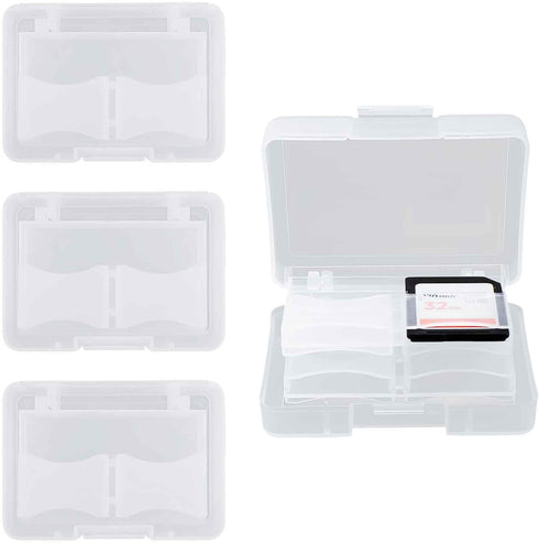Slot Portable SD Card Case, 4 Individual Transparent Plastic Memory Card Cases, Holds a Total of 32 SD Cards, waterproof and Dust Resistant SD Car...