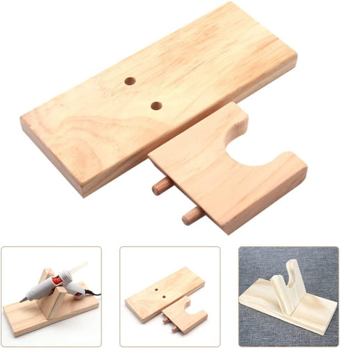 Ciieeo Stand for Hot Glue Wood Stand for Hot Glue Sprayer Hot Glue Stand Mini Glue Wood Stand Base Wood Hot Melt Glue Stand...