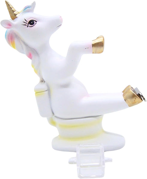 Unicorn Sitting on a Toilet Tape Dispenser, Unique Desk Accessory, Funny Office Supplies, 5.25 Inches...