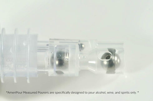 Measured Pourer - Liquor Bottle Pourers - Collared - Made 100% In USA. Bar Spouts That Don't Leak - No Cracks. A Perfect Pour Everytime. Great For...