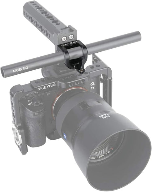 NICEYRIG 15mm Rod Clamp, Single Rod Holder for 15mm Rail Support System, EVF Mount, LED Light, Microphone - 331...