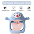 Smily Mia 2pack Penguin Teether for Babies 0-6Month, Silicone Teething Mittens&Baby Chew Toys for 3-6Month, Shower Gift for Baby Boys, Blue+Grey...