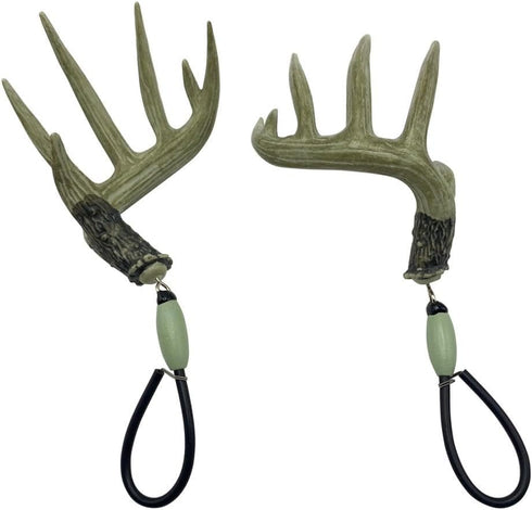 Whitetail Deer Shed Antler Ornament for Rear View Mirror Hunting Charm Accessory for Hunters. Hand Painted Hunting Gift for Friend, Dad, Brother, ...