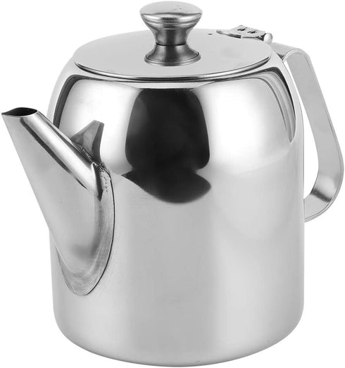 Coffee Pot Teapot Stainless Steel Tea Kettle Cold Short Spout Pour Over for Home Kitchen Hotel Restaurant(32oz)...