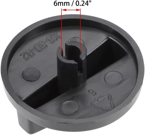 uxcell Timer Knobs Range Replacement Knobs 6mm Shaft Dia Time Control Knob 47mm Max Dia for Electronic Microwave Oven Cooker, Round Shaft...