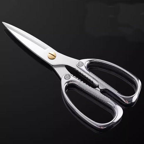 8Inch Household Kitchen Scissors, Food Shears or Ribbon Cutting Stainless Steel Scissors- all Purpose Scissors Steel Blades gardening tools for he...