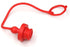 3/8 Hydraulic Coupler Dust Cap,ISO A Pioneer Style Male Female Hydraulic Quick Disconnects Port Plug Covers Fittings,Red Cap with Retention Ring K...