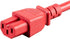 Monoprice Heavy Duty Power Cable - IEC 60320 C14 to IEC 60320 C15, 15 Amp, 1875 Watt, SJT, 125 Volt, 14AWG, 3 Feet, Red...