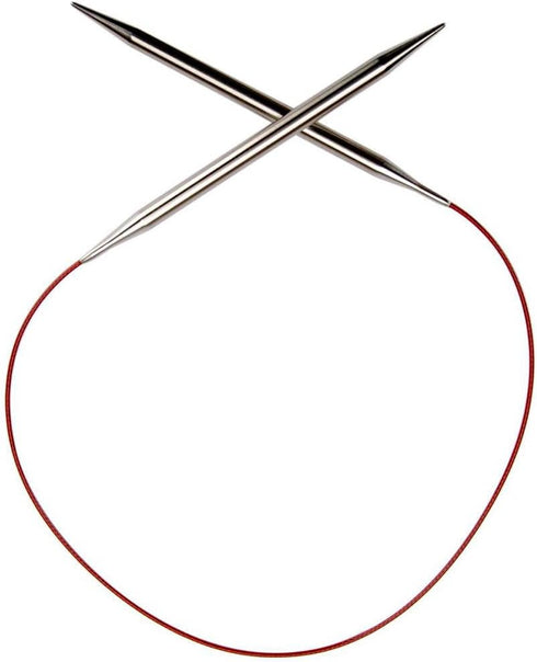 ChiaoGoo Red Lace Circular 24 inch (61cm) Stainless Steel Knitting Needle Size US 17 (12.75mm) 7024-17...