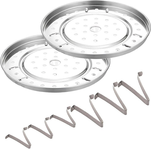 2 Pack 9-1/4" Pressure Cooker Canner Rack Stainless Steel Food Steamer Rack Cross Wire with 3 Short and 3 Tall Detachable Legs for Steamer Pot for...