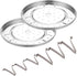 2 Pack 9-1/4" Pressure Cooker Canner Rack Stainless Steel Food Steamer Rack Cross Wire with 3 Short and 3 Tall Detachable Legs for Steamer Pot for...