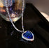 | Stunning Heart of The Ocean Necklace from Titanic Movie | Premium Alloy Silver and 1.3 x 1.38 Inches Swarovski Crystal | Definitely The Best Pre...