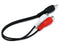 Monoprice Audio/Stereo Cable - Single RCA Plug to Dual RCA Jack, Mono Source to Stereo System, 0.5 Feet, Black...