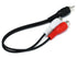 Monoprice Audio/Stereo Cable - Single RCA Plug to Dual RCA Jack, Mono Source to Stereo System, 0.5 Feet, Black...