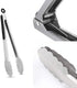 ALLTOP Metal Cooking Tongs,Stainless Steel Food Tong with No-slip Silicon and Locking Ring for Kitchen - 9 &12 inch,Set of 2-Black...